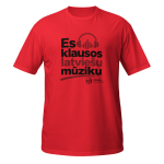 Es klausos latviešu mūziku – T-krekls - Red - 2XL