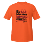 Es klausos latviešu mūziku – T-krekls - Orange - S