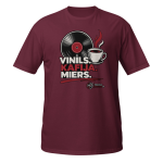Vinils-Kafija-Miers-Dark - Unisex T-Krekls - Maroon - XL