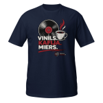 Vinils-Kafija-Miers-Dark - Unisex T-Krekls - Navy - XL