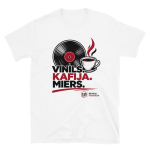 Vinils-Kafija-Miers-Light Unisex T-Krekls - White - M