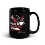 Vinils-Kafija-Miers Krūze Melna - Black - 15 oz