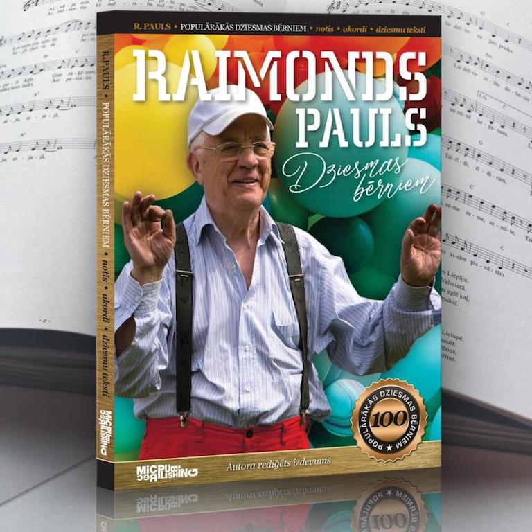 Raimonda Paula 100 populārākās dziesmas bērniem (Nošu grāmata)